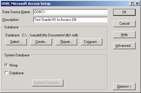 Use the Microsoft ODBC Administrator Utility to define local connectivity