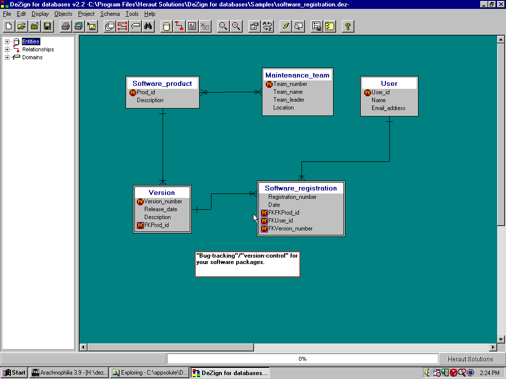 Dezign For Databases An Entity Relationship Diagram Software Tool